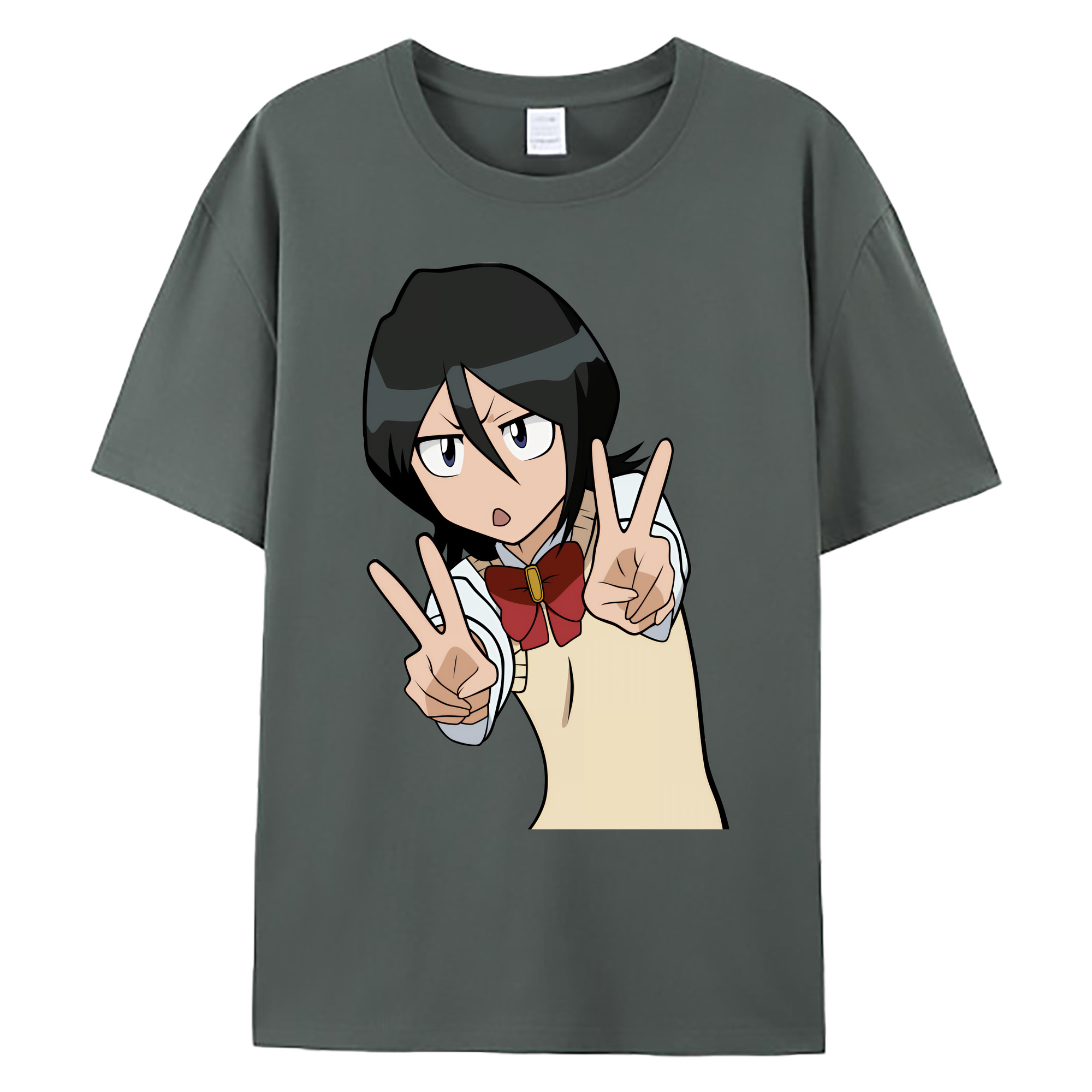 （画像用） ブリーチ 朽木ルキア BLEACH Kuchiki Rukia 綿100％ メンズ半袖Tシャツ｜肌触りやわらか＆通気性